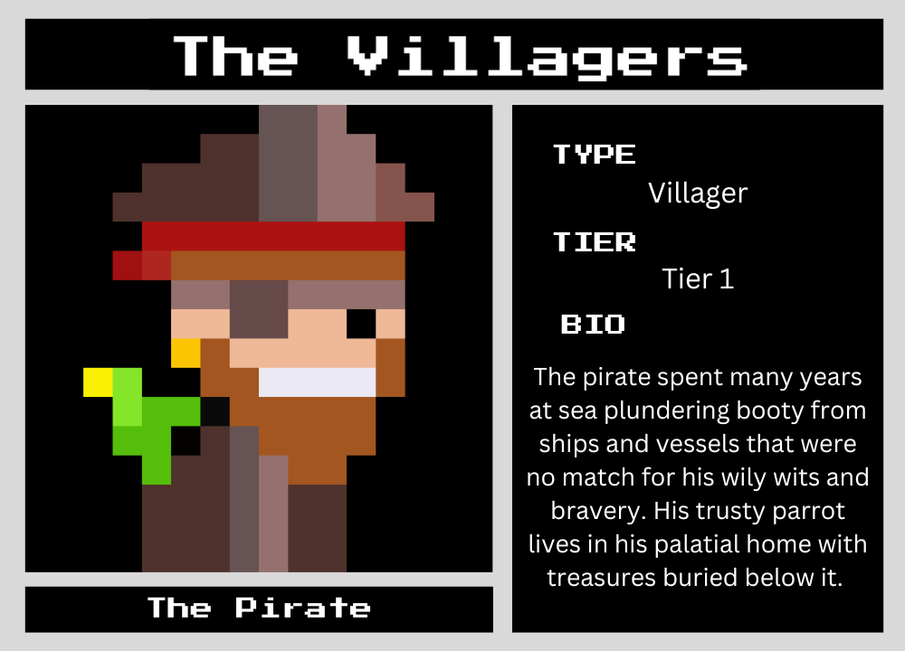 The Pirate biography card